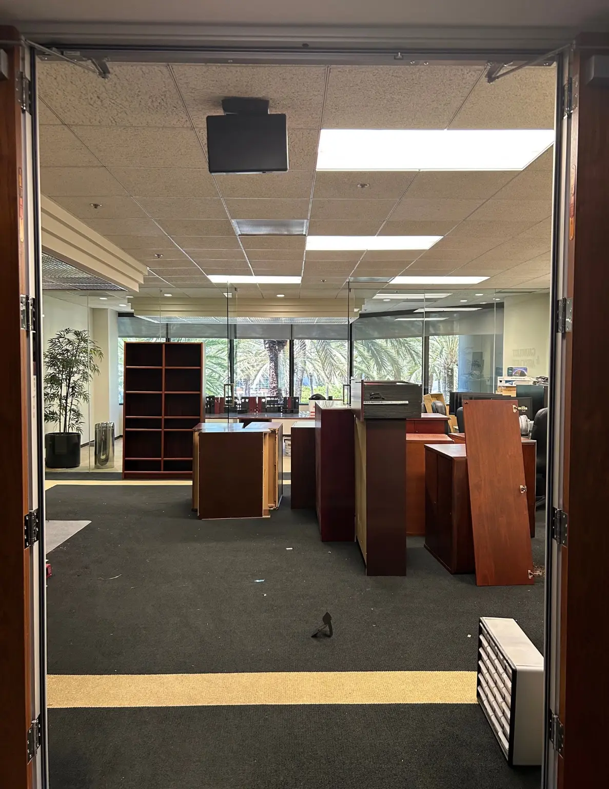Law office cleanout before removal