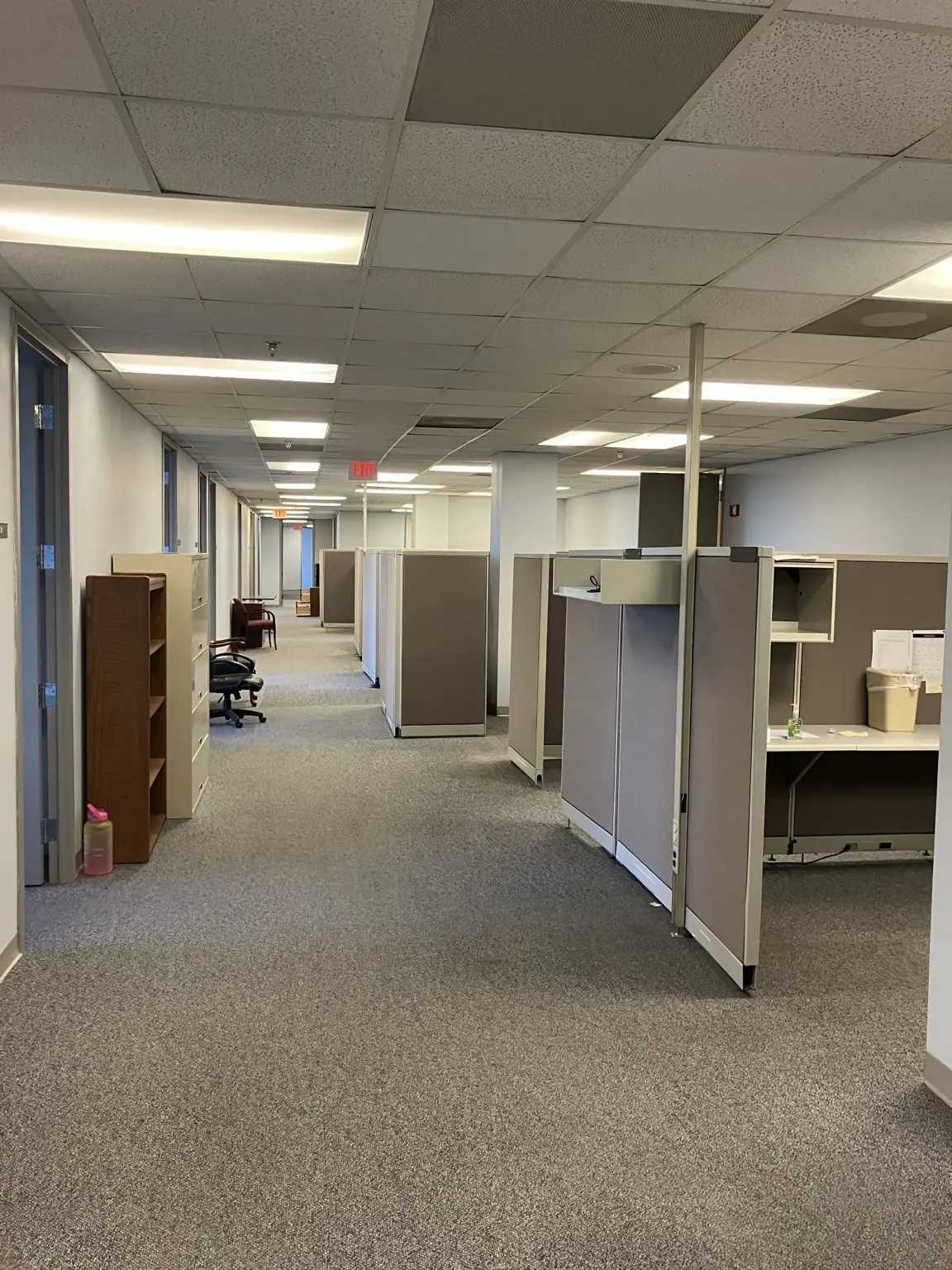 Corporate office cleanout before removal