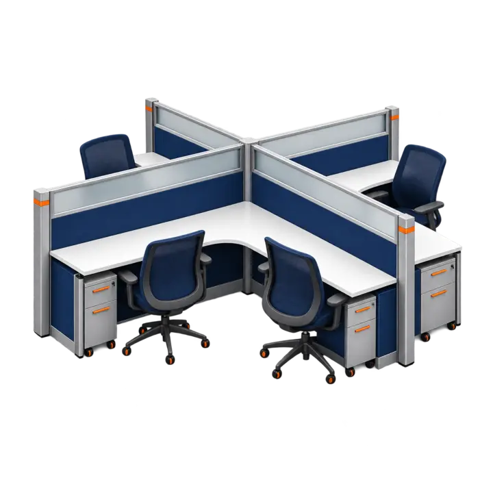 Cubicle systems FF&E illustration