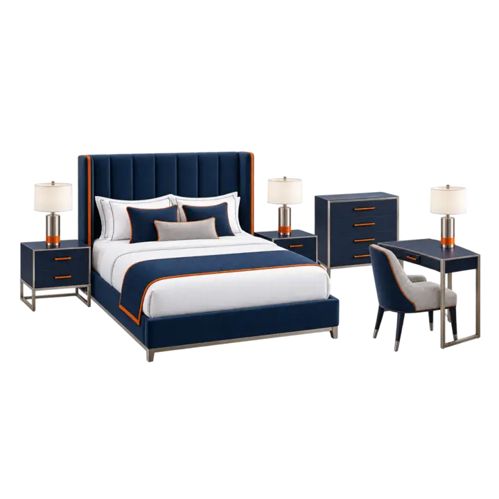 Hotel guestrooms FF&E illustration