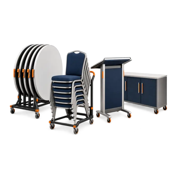 Office workstations FF&E illustration